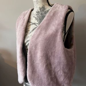 GILET SANS MANCHE REVERSIBLE Lilas / Fleurs