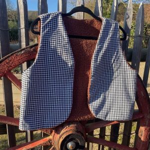 GILET SANS MANCHE REVERSIBLE Rouille / Vichy