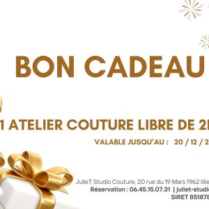 BON CADEAU ATELIER INVIDIDUEL DE 2H30